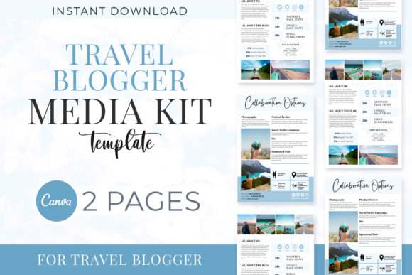 Download Travel Blogger Media Kit Template - Travel Collection