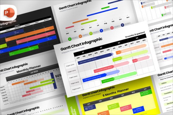 Download Gantt Chart Infographic Presentation - Infograph Collection