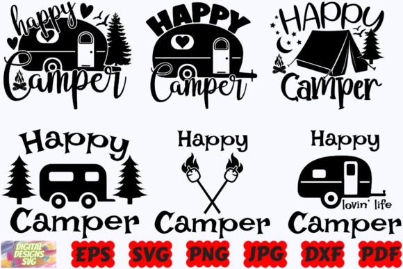 Download Happy Camper SVG | Camping SVG|Adventure - Premium Bundle