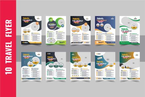 Download Travel Flyer or Poster Template Bundle - Travel Collection