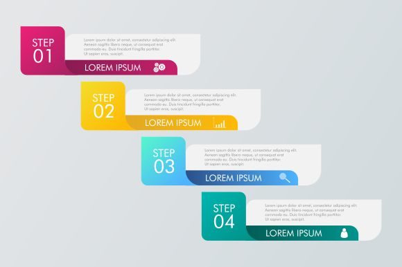 Download Isometric Infographics Steps Background - Infographics Collection