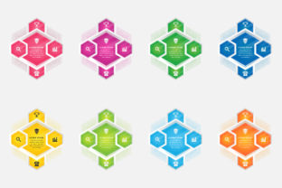 Download Multicolor Hexagon Cyclus Four Infograph - Premium Resources
