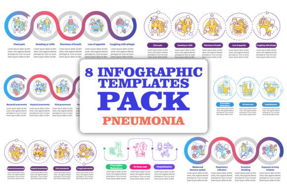 Download Pneumonia Categorization Infographic Set - Infograph Collection