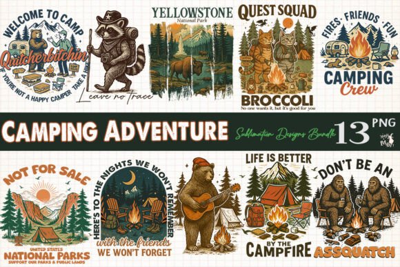 Download Camping Adventure Sublimation Bundle - Premium Resources