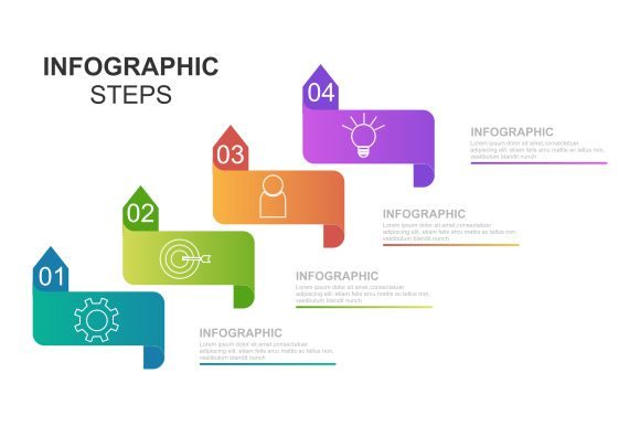 Download Isometric Infographics Steps Background - Infographics Collection