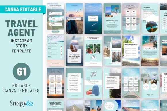 Download Travel Agent IG Canva Story Templates - Travel Collection